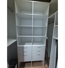 Гардеробна кімната із шухлядами відкрита Біла