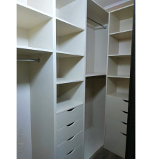 Гардеробна кутова відкрита 6S-1T білий