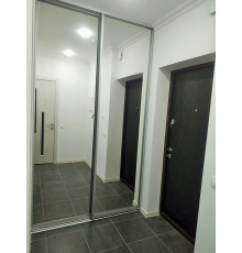 Гардеробна закрита 2D-2Z Білий-Срібло