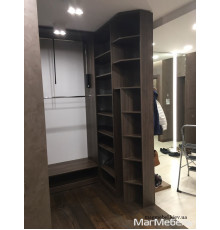 Гардеробна відкрита П-Образний горіх темний